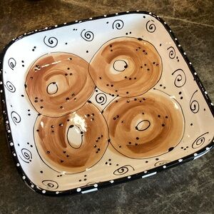 With Love, Joanne by Joanne deLomba - Bagel/Doughnut - Square Serving Bowl